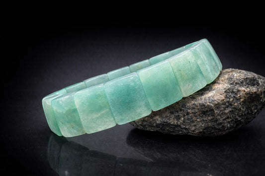 Amazonite Bracelet 15x10mm | Handgemaakte Amazoniet Armband | Natural Green Gemstone Jewelry | Elegant Statement Bracelet